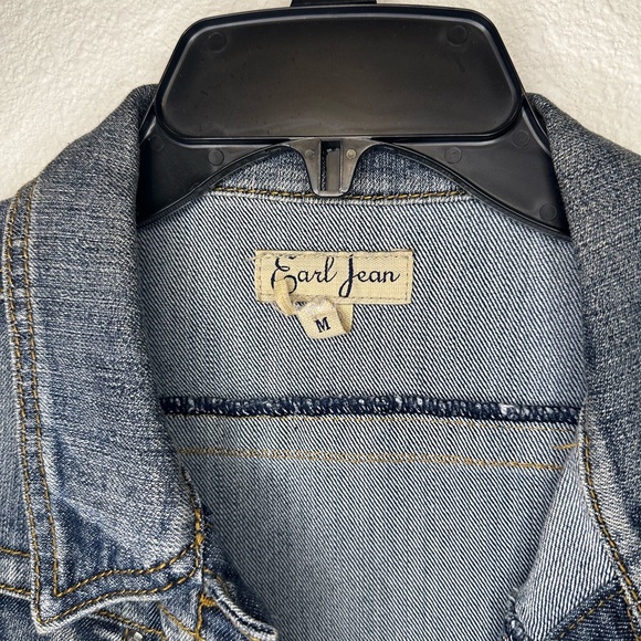 Earl Jean Women's Blue Denim Jean Jacket Size M - Picture 3 of 5